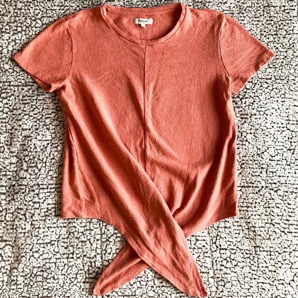 Madewell Tops - MadeWell Cotton Towel Tie Top 🍑🐸
